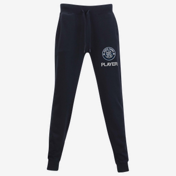 Navy Nike joggers with the North Shore Elite FC crest and player name.
