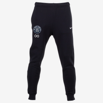 Black Nike fleece joggers with the North Shore Elite FC crest.
