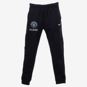 Black Nike fleece pants with the North Shore Elite FC crest.